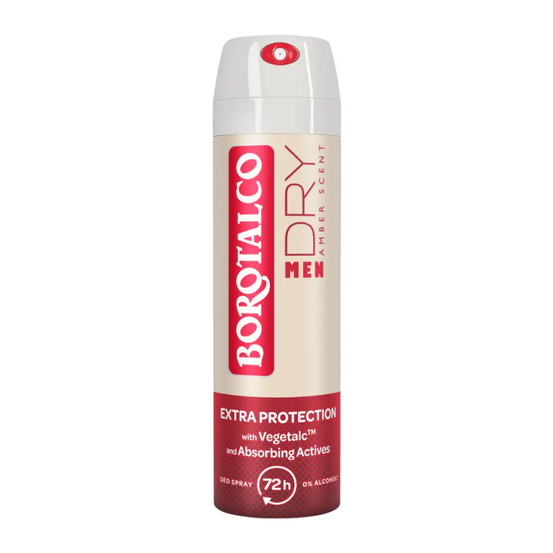 Borotalco MEN Dry deodorant ve spreji 72h vůně Amber 150 ml