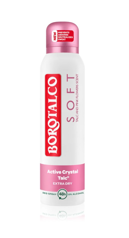Borotalco Soft Talc & Pink Flower deodorant ve spreji bez alkoholu 150 ml