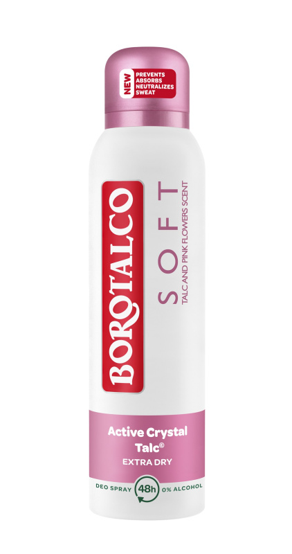Borotalco Soft Talc & Pink Flower deodorant ve spreji bez alkoholu 150 ml