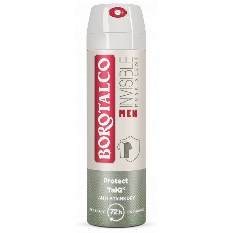 Borotalco MEN Invisible deodorant ve spreji 72h vůně Musk 150 ml