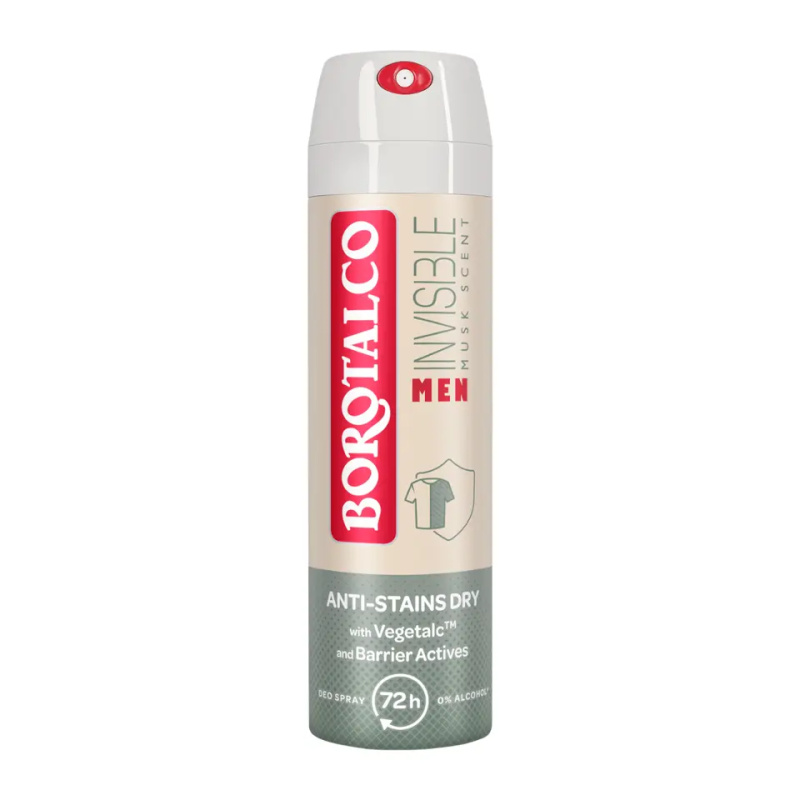 Borotalco MEN Invisible deodorant ve spreji 72h vůně Musk 150 ml