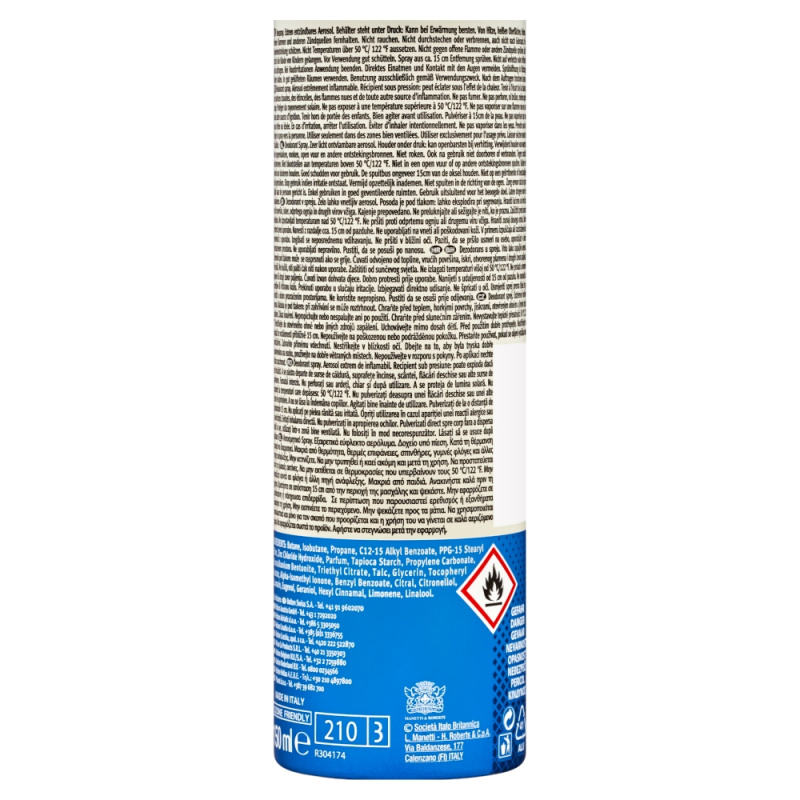 Borotalco MEN Pure deodorant ve spreji bez obsahu hliníku pro muže 150 ml