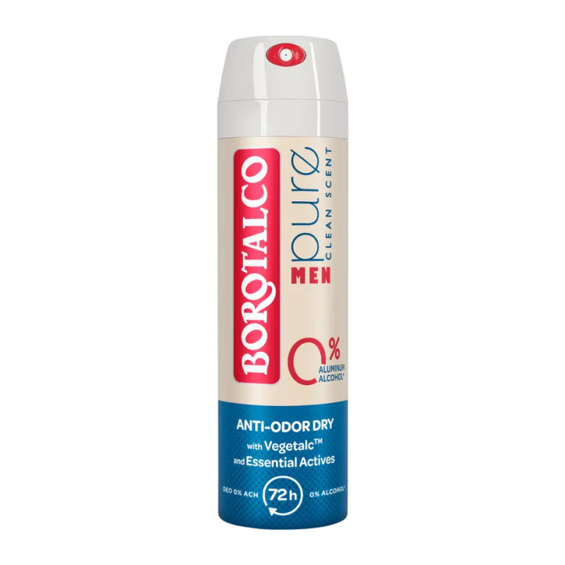 Borotalco MEN Pure deodorant ve spreji bez obsahu hliníku pro muže 150 ml