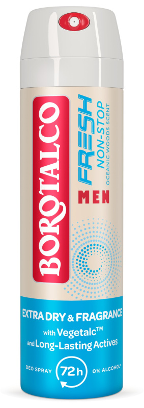 Borotalco Non-Stop Fresh MEN deodorant ve spreji pro muže vůně Oceanic Woods 150 ml