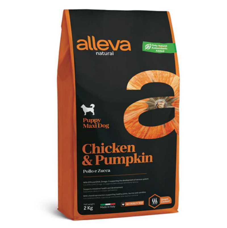 ALLEVA NATURAL Dog Dry Puppy Chicken&Pumpkin Maxi 2kg