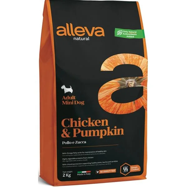 ALLEVA NATURAL Dog Dry Adult Chicken&Pumpkin Mini 2 kg