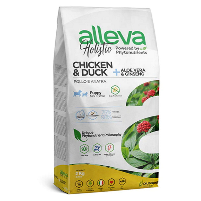 ALLEVA HOLISTIC Dog Dry Puppy/Junior Chicken Mini 2kg