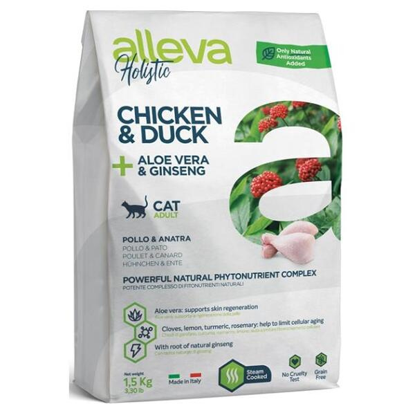ALLEVA HOLISTIC Cat Dry Adult Chicken&Duck 1,5kg