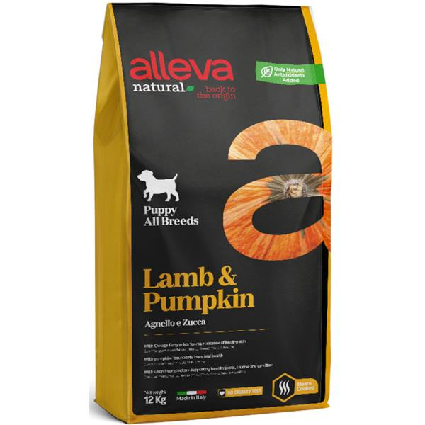 ALLEVA NATURAL Dog Dry Puppy Lamb&Pumpkin All Breeds  12 kg