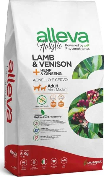 ALLEVA HOLISTIC Dog Dry Adult Lamb&Venison Mini/Medium  5 kg
