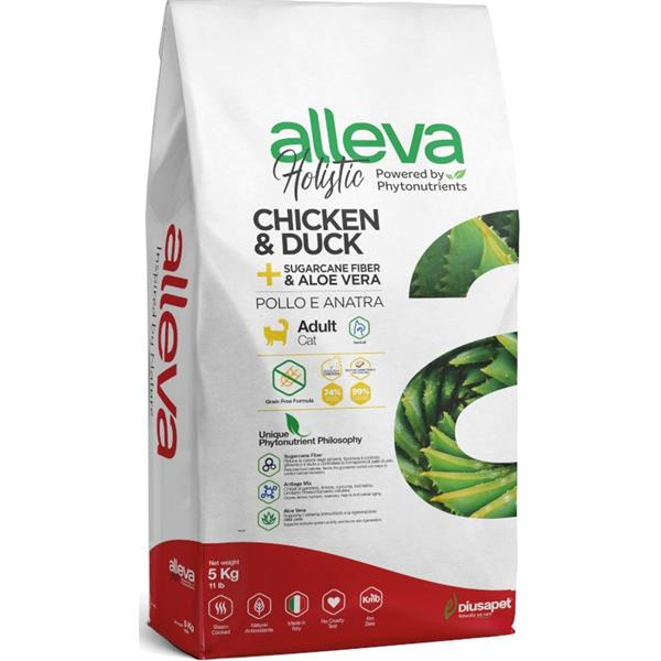ALLEVA HOLISTIC Cat Dry Adult Chicken&Duck Hairball  5 kg
