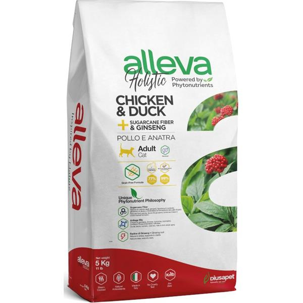 ALLEVA HOLISTIC Cat Dry Adult Chicken&Duck Neutered  5 kg