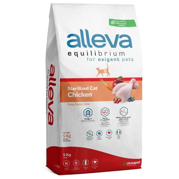 Alleva ALLEVA EQUILIBRIUM Cat Adult Sterilized Chicken 5kg