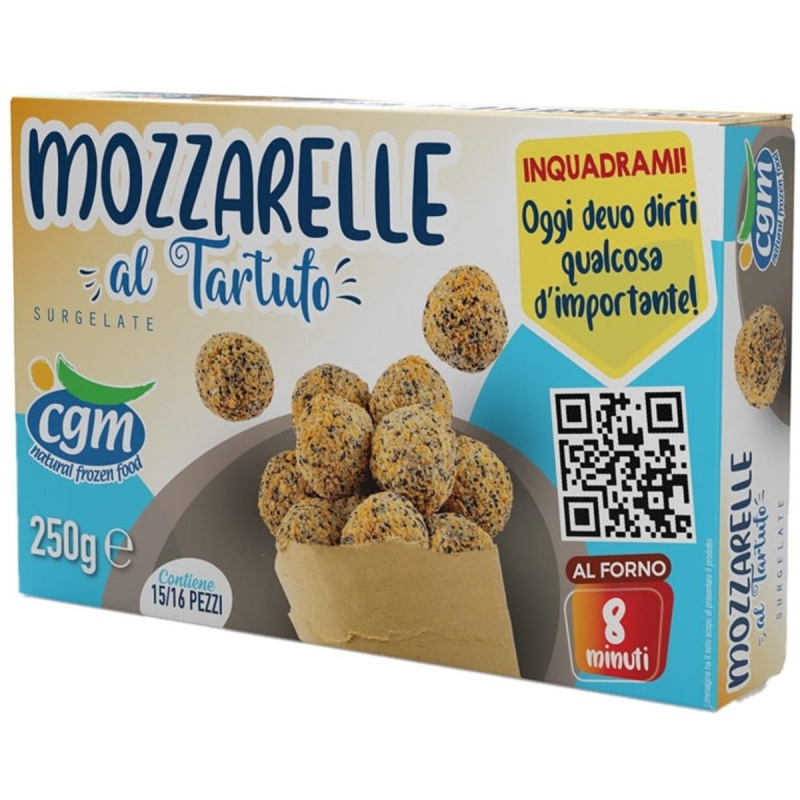 CGM Obalované kuličky z mozzarelly ochucené lanýžem