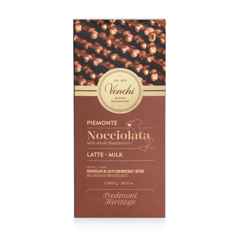 Venchi Piemonte Nocciolata čokoláda mléčná s lískovými ořechy 800g