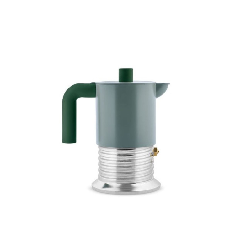 Alessi Moka konvička Vite, 3 šálky, zelená PM01/3 GR