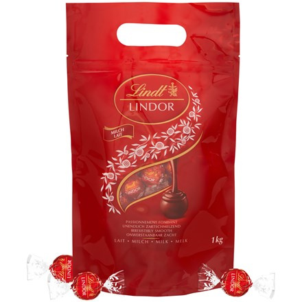 Lindor Milk - čokoládové pralinky - mléčné, 1000 g