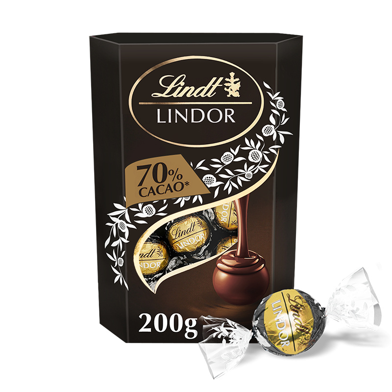 Lindt Bonboniéra LINDOR pralinky Hořká čokoláda 70%