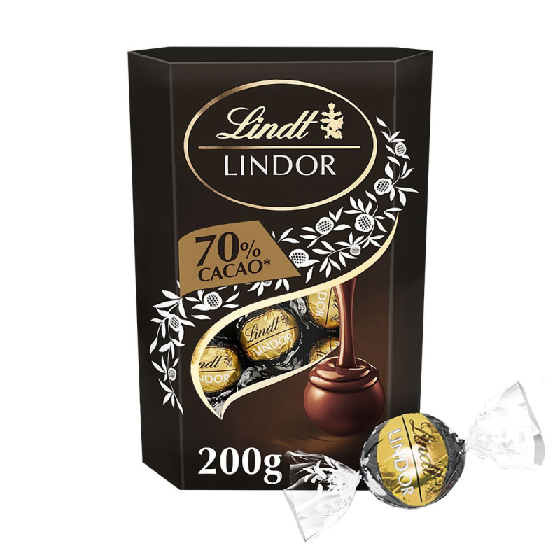 Lindt Bonboniéra LINDOR pralinky Hořká čokoláda 70%