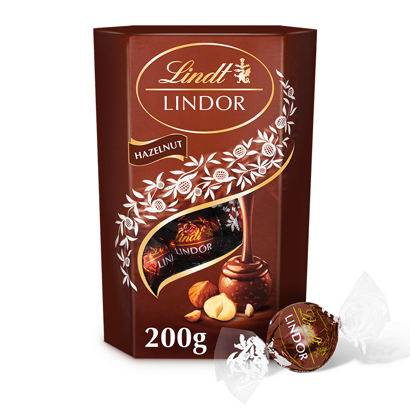 Lindt Bonboniéra LINDOR čokoládové pralinky lískový oříšek