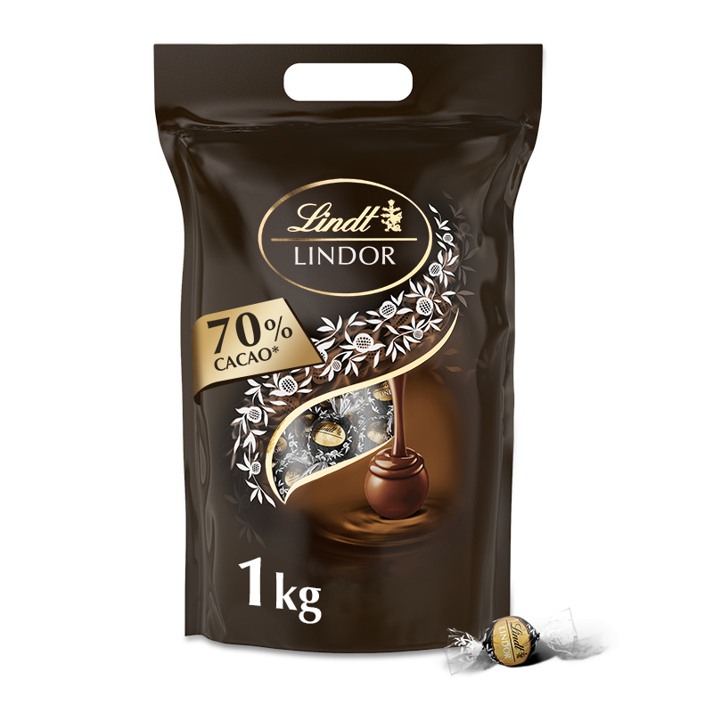 Lindt Bonboniéra LINDOR Megabalení pralinek hořká čokoláda 70%