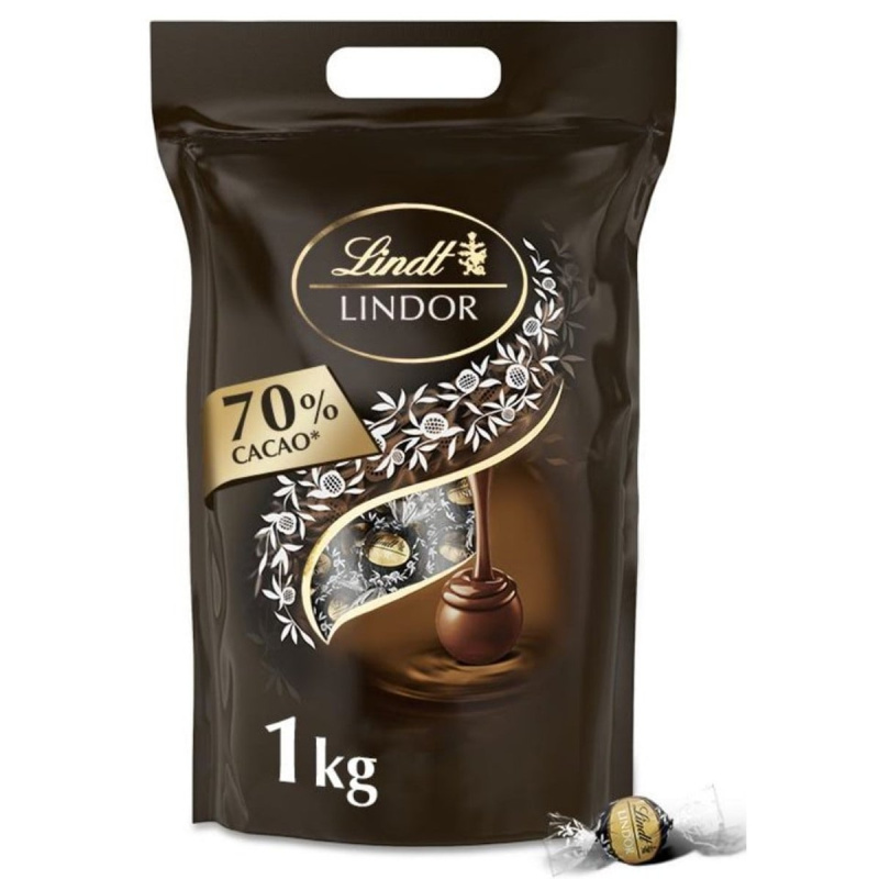 Lindt Bonboniéra LINDOR Megabalení pralinek hořká čokoláda 70%