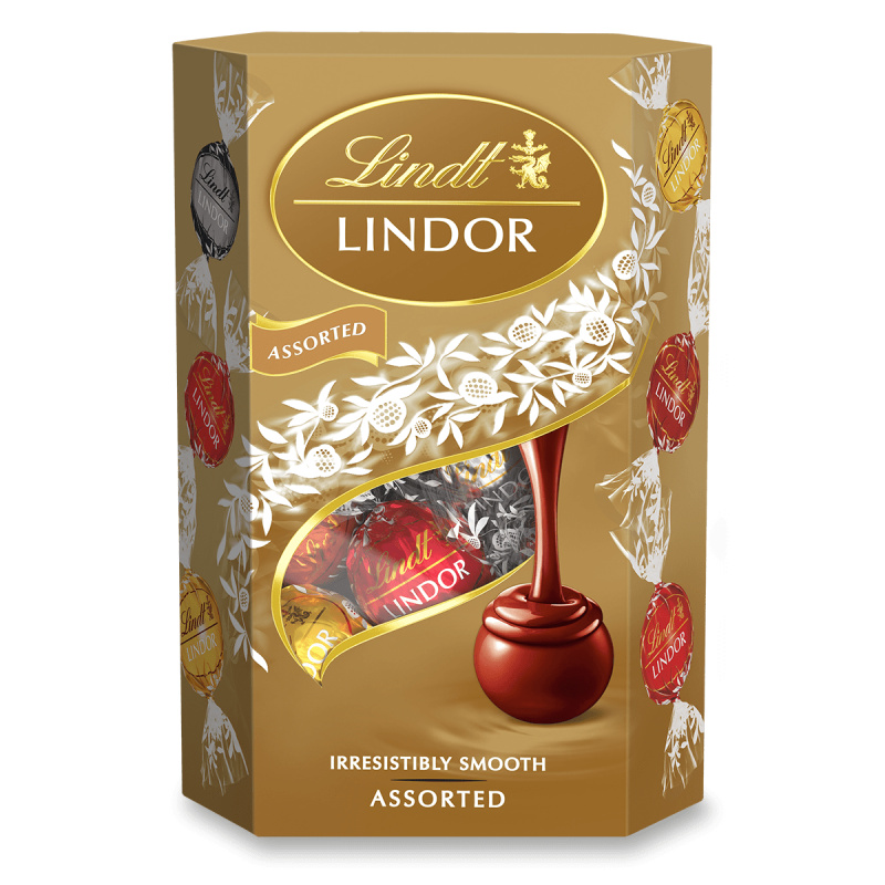 Lindor Assorted - čokoládové pralinky - mix druhů, 137 g