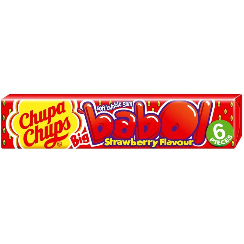 Chupa Chups Big Babol Strawberry Žvýkačky