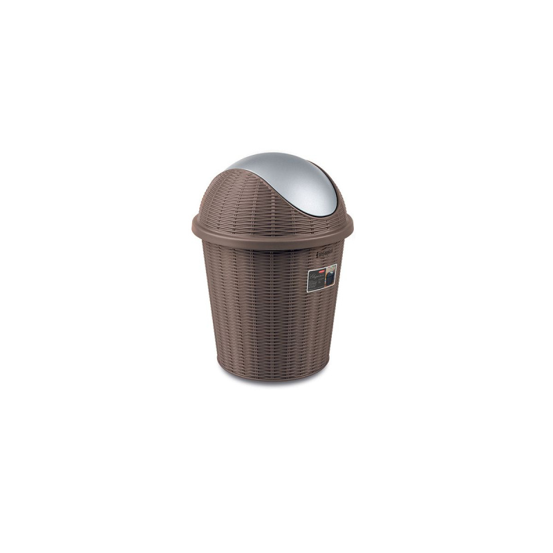STEFANPLAST Odpadkový koš Elegance 10 l, výklopné víko, šedý