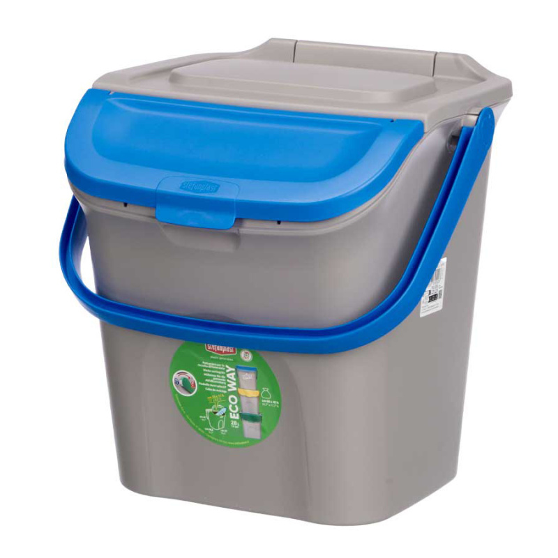 StefanPlast Odpadkový koš na tříděný odpad, 28 l, modrý modrý