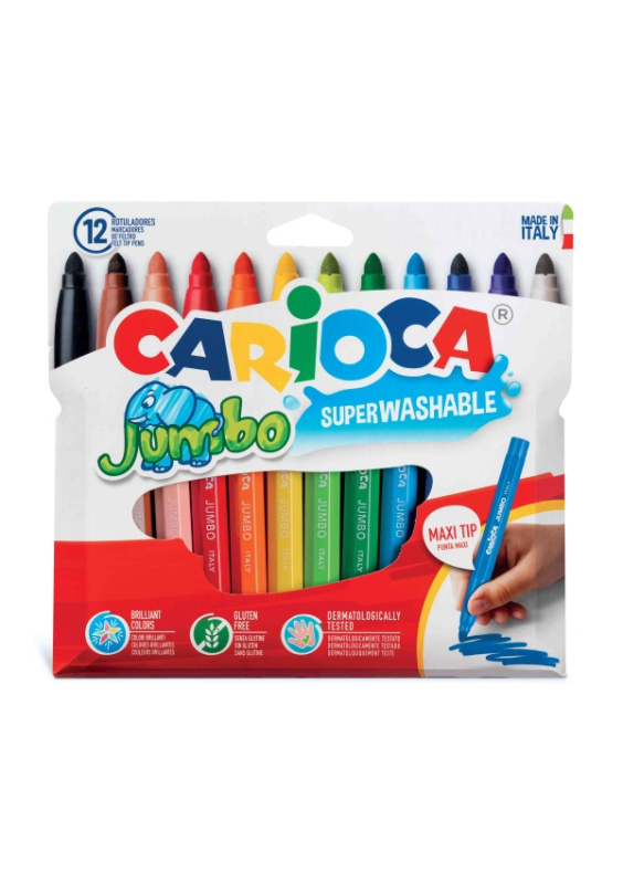 Carioca Jumbo fixy 12ks omyvatelné Carioca