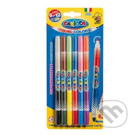Carioca Bi-color dvoubarevné popisovače 6ks Carioca