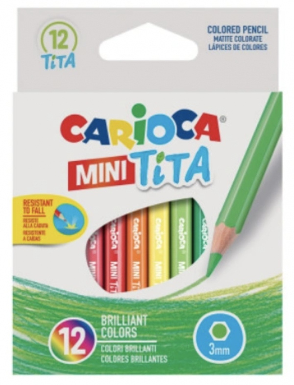 Carioca Mini Tita pastelky 8,5cm 12ks Carioca