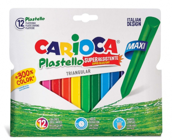 Carioca Maxi Plastello voskovky 12ks Carioca