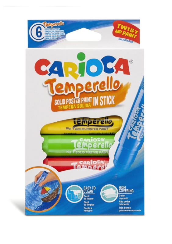 Carioca temperové barvy v tyčince 6 ks Carioca