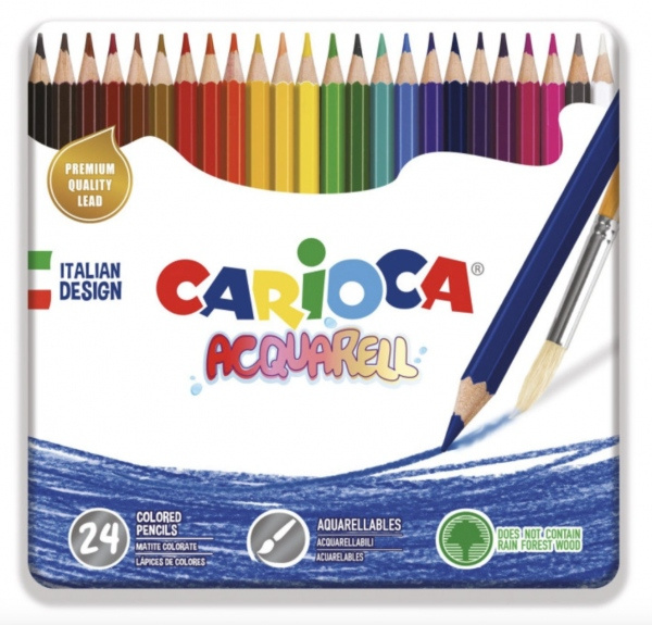 Carioca Akvarelové pastelky 24ks Carioca