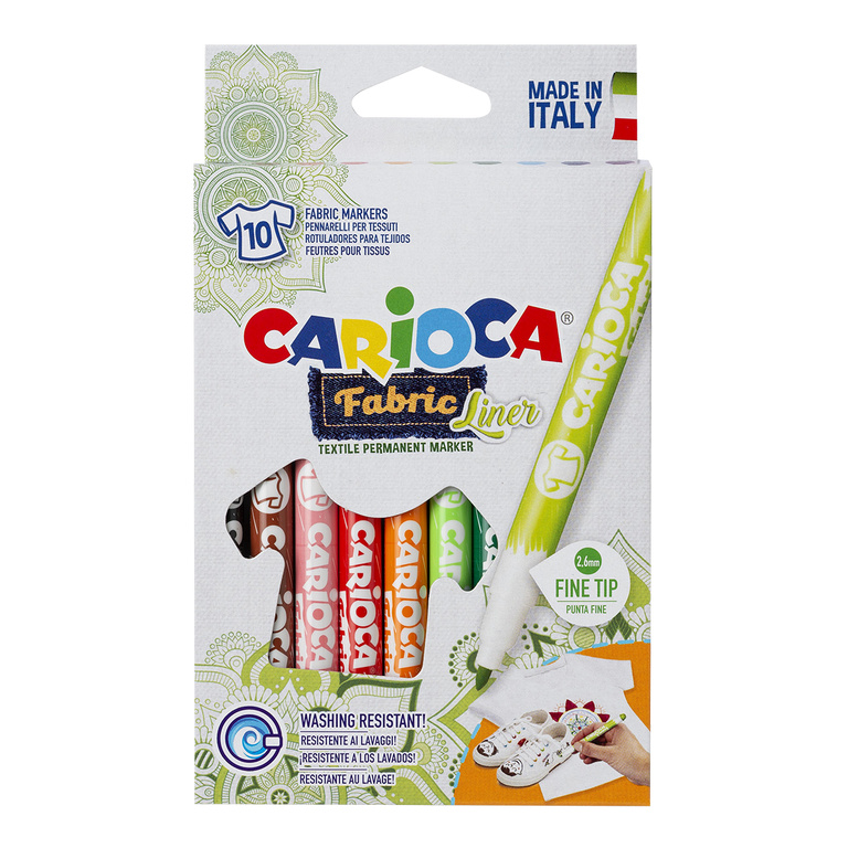 Carioca Fabric Liner fixy na textil 10 ks Carioca