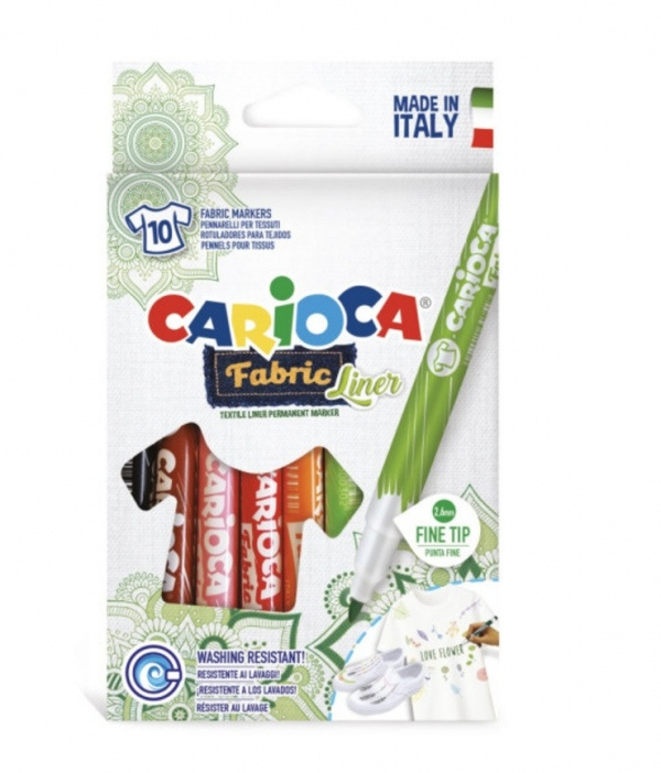 Carioca Fabric Liner fixy na textil 10 ks Carioca