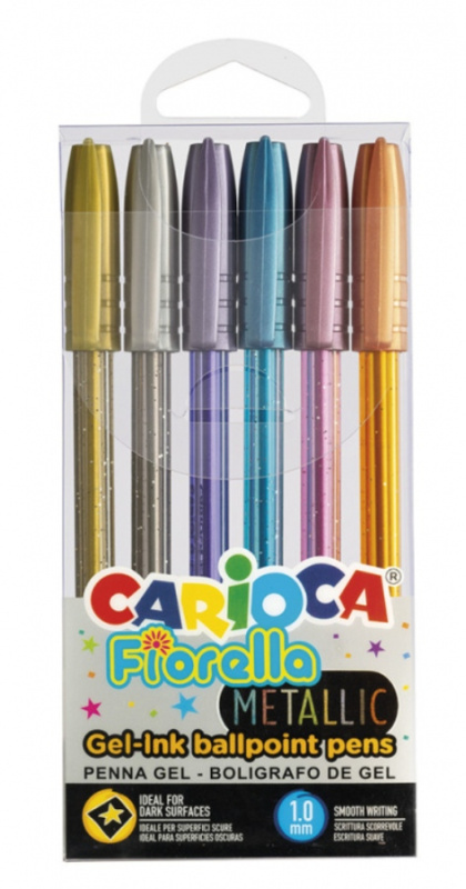 Cariora Fiorella Metallic gelové pera 6ks Carioca