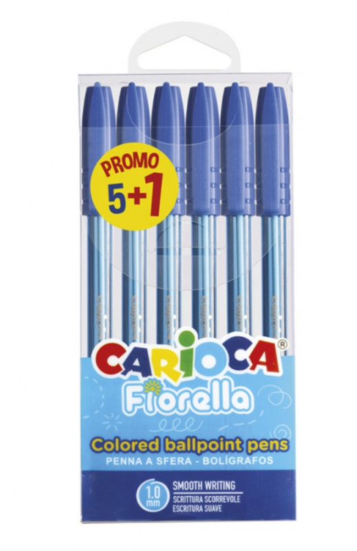 Cariora Fiorella popisovače v modré barvě 6ks Carioca