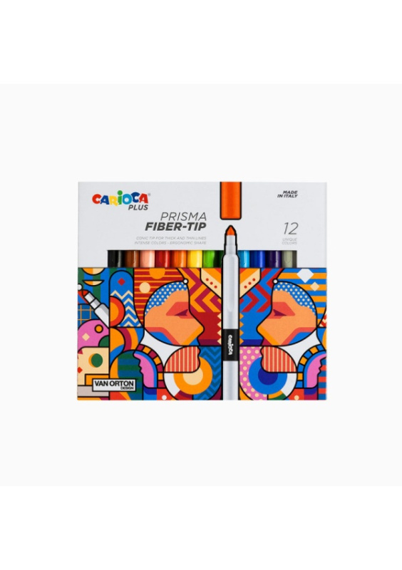 Carioca Plus Prisma Fiber-Tip fixy 12 ks Carioca