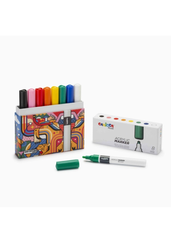 Carioca Plus Akrylové fixy v dárkovém balení 8 kusů Carioca