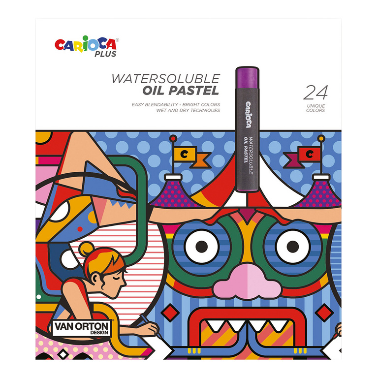 Olejové pastely Carioca PLUS - box 24 ks
