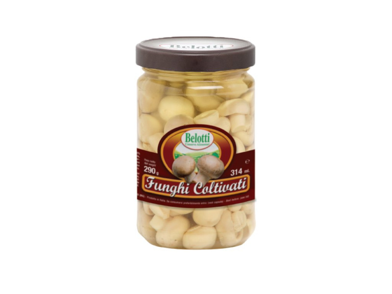 Belotti žampióny ve slunečnicovém oleji (Funghi Coltivati) 314ml