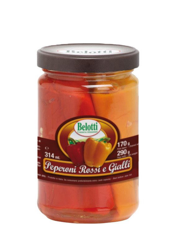 Belotti Červené a žluté papriky (Peperoni Rossi e Gialli) 314ml