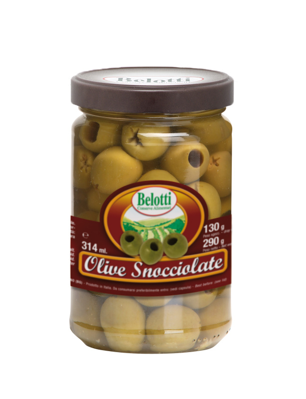 Belotti Zelené olivy bez pecek (olive snocciolate) 314ml