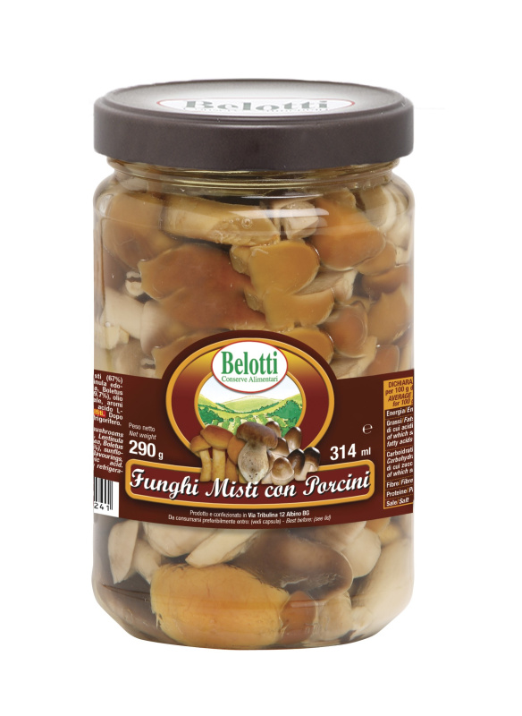Belotti Směs hub s hříbky (Funghi Misti con Porcini) 314ml