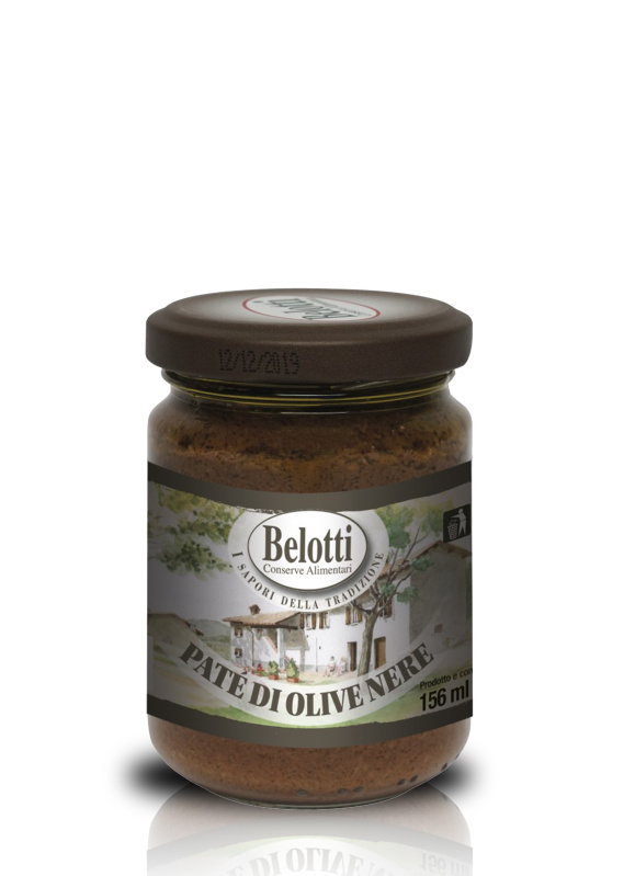 Belotti Paté z černých oliv (Paté di Olive Nere) 156ml