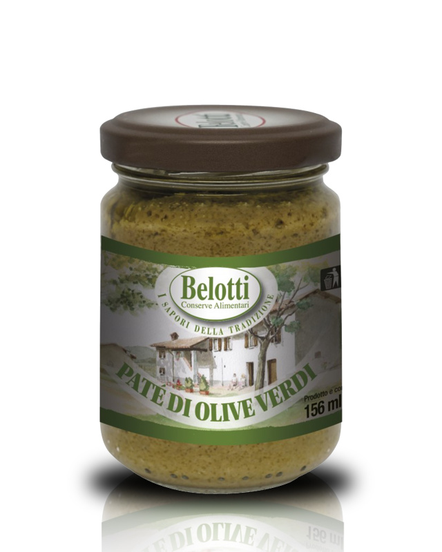 Belotti Paté ze zelených oliv (Paté di Olive Verde) 156ml