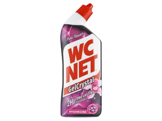 WC Net Gel Crystal Pink Flowers WC čistič 750 ml